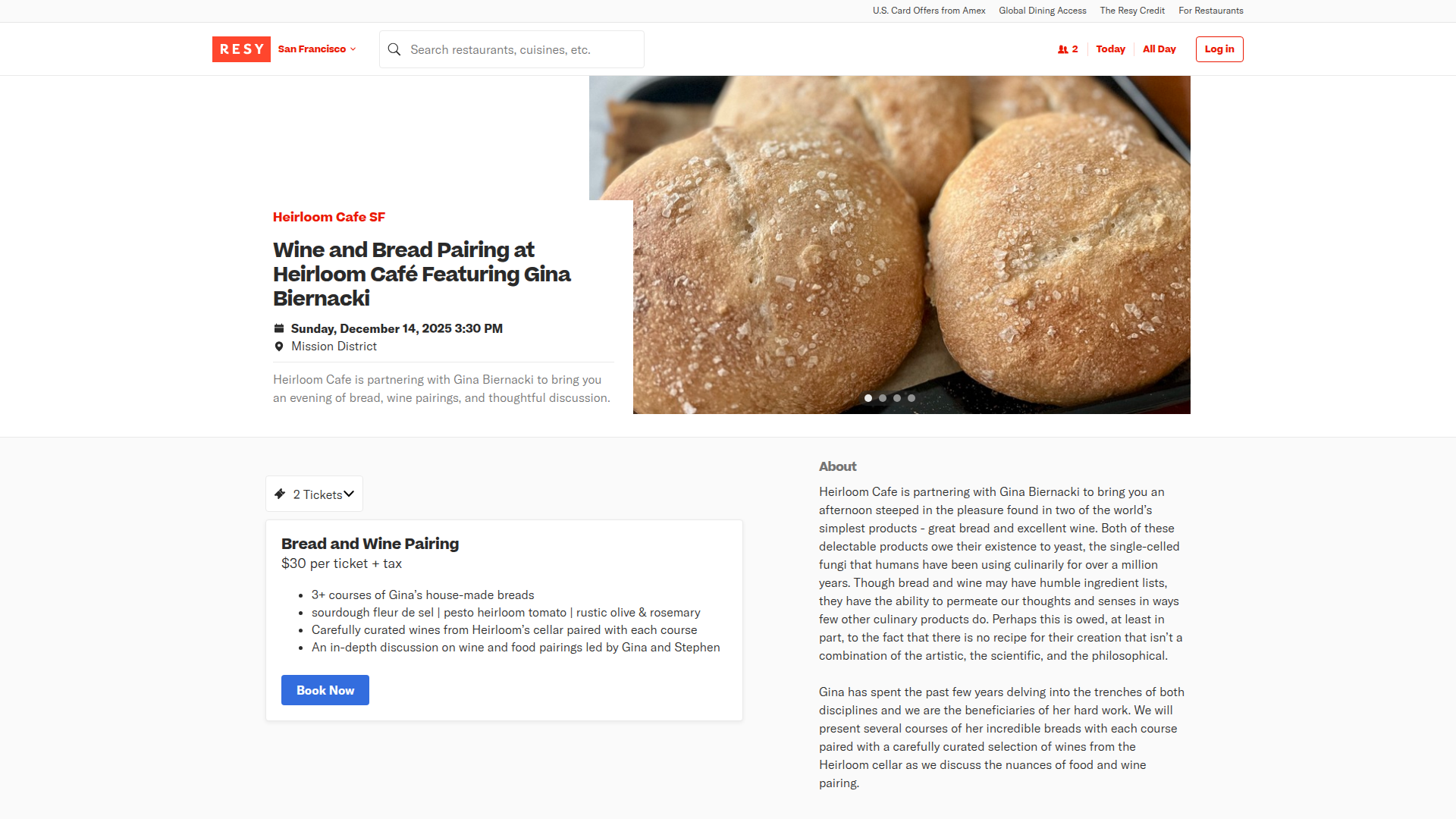 Bread and wine pairing