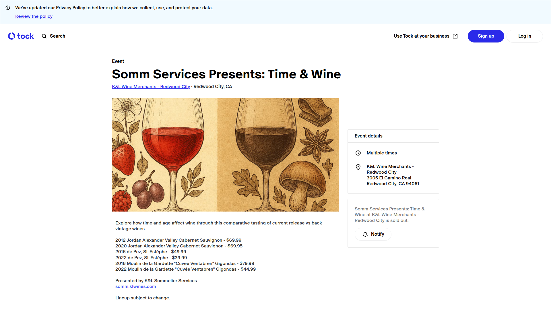 Time and Wine tasting