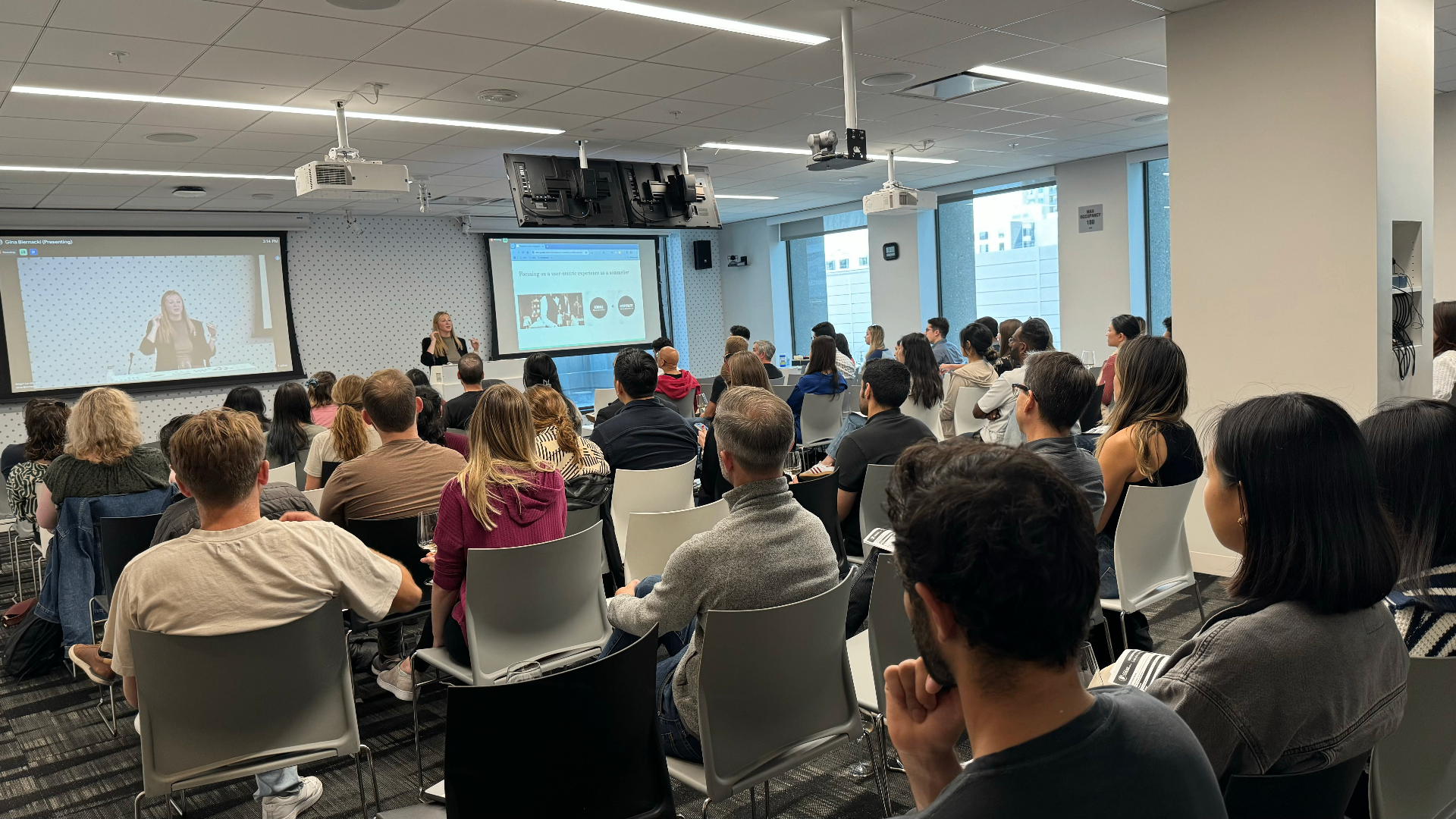 Gina presenting at Google